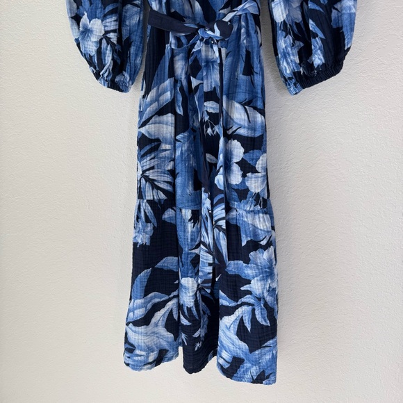 Tommy Bahama Blue Ruffled Tiered Sundress - Picture 5 of 14